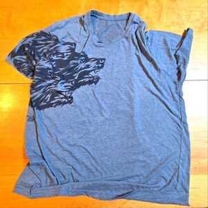Vintage wolf Men's grey Graphic T-Shirt